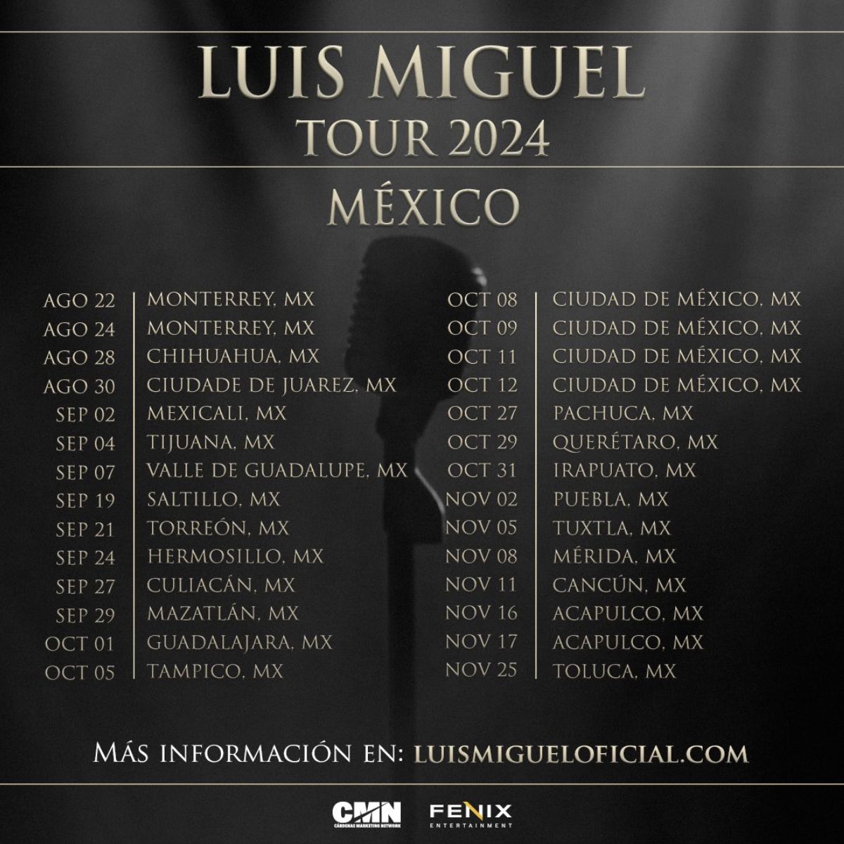 Luis Miguel anuncia nuevos concierto en la Arena CDMX Paralelo 19