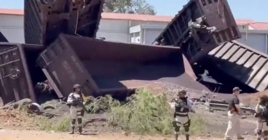 Se descarrila tren en Aguascalientes; migrante muere y cinco resultan heridos