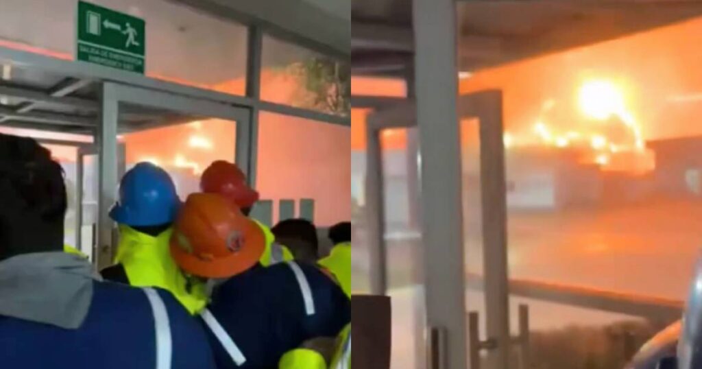 Incendio en refinería Olmeca en Dos Bocas moviliza protocolos de emergencia