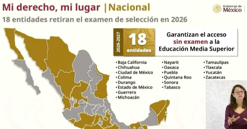 Puebla se integra al sistema nacional de ingreso a bachillerato sin examen