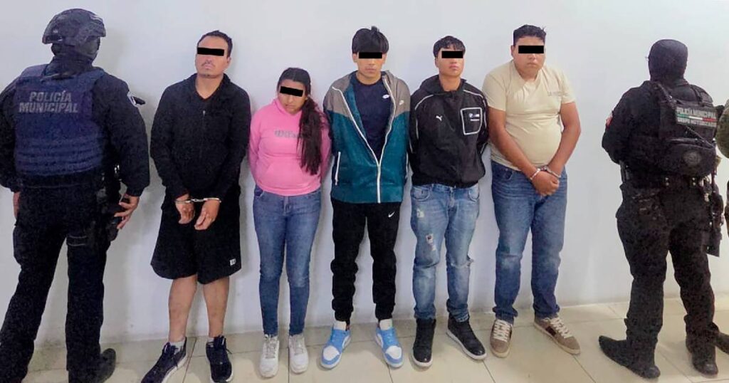 Caen seis presuntos delincuentes tras operativo en Texmelucan